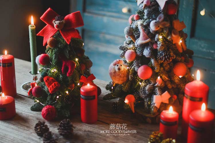 2018年圣诞节_诺贝松圣诞树-成都蘑菇花花艺 (4)
