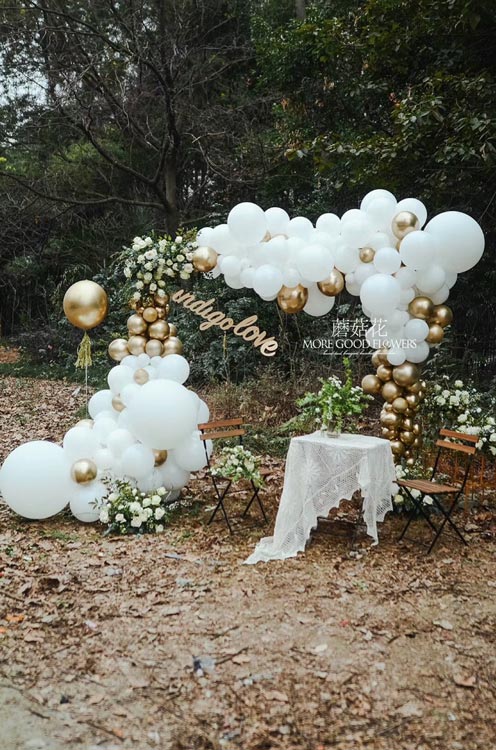 婚礼气球造型布置-学习气球造型-成都蘑菇花花艺培训