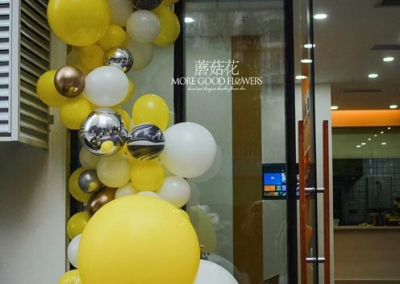 月子膳食店铺开业布置-气球造型学习运用