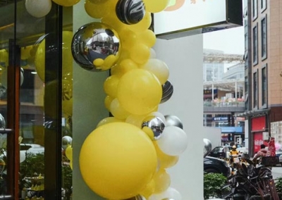 月子膳食店铺开业布置-气球造型学习运用