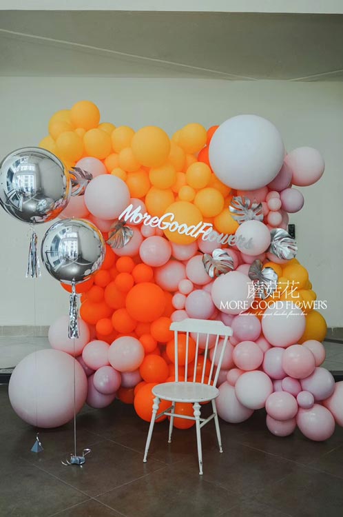 夏日糖果色气球造型图片-成都蘑菇花花艺培训